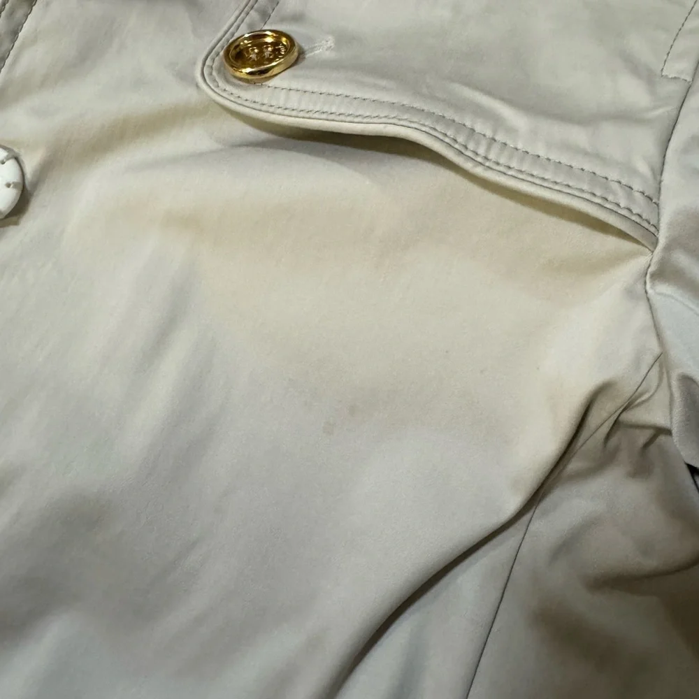 Coach Beige Trench Coat Gold Hardware Signature Lining size M